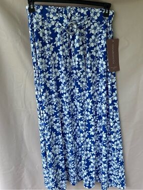 Polished & Poised Blue Floral Maxi Skirt